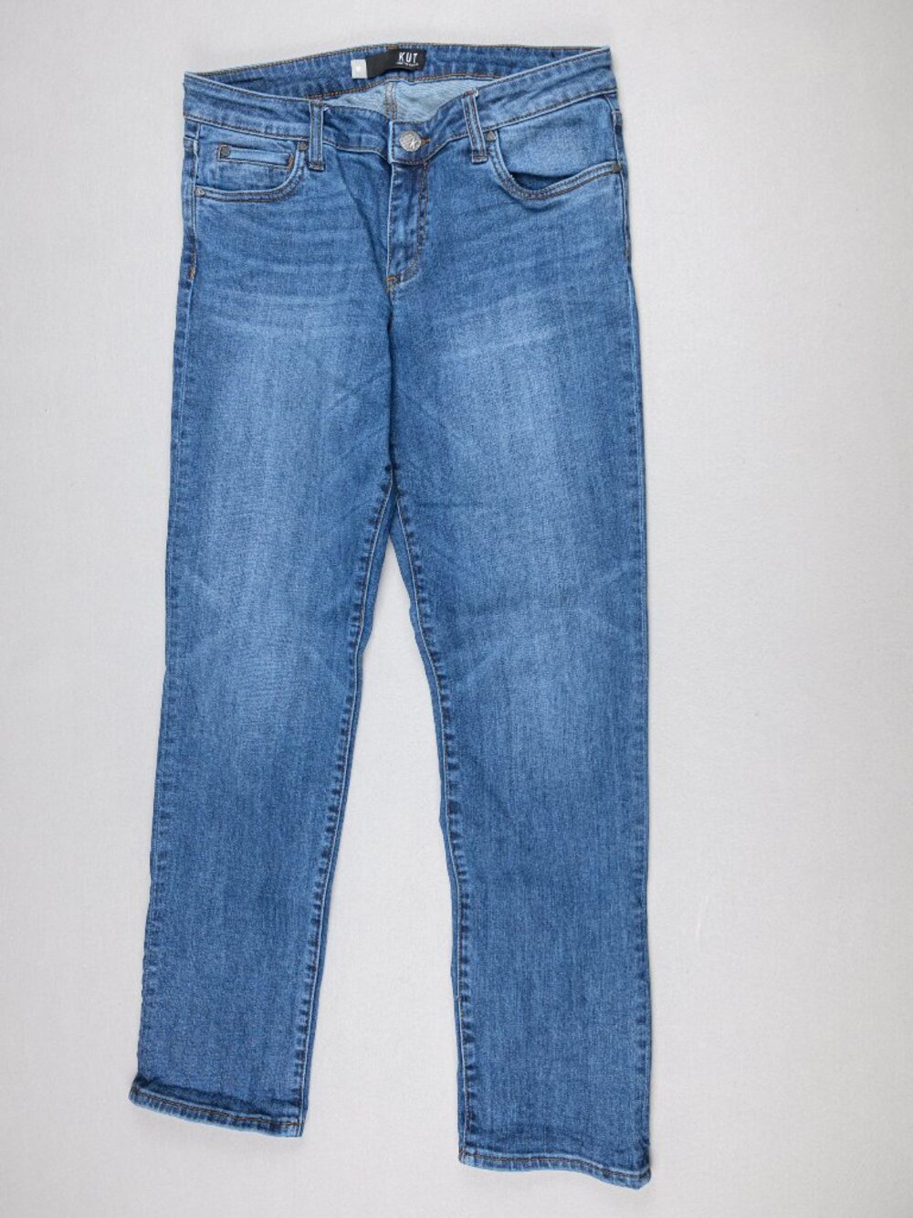 Kut from the Kloth Catherine Boyfriend Jeans Medium Wash Stretch Women Sz 10